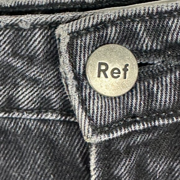 Reformation Julia High Cigarette Jeans Pacific Black Womens Size 25 Denim Raw - Picture 9 of 15